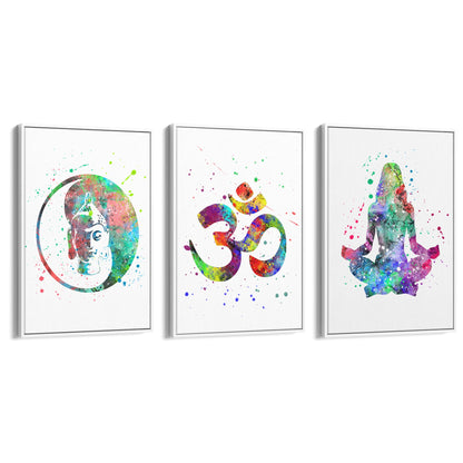 Set of Yoga Studio Watercolour Calming Wall Art - The Affordable Art Company