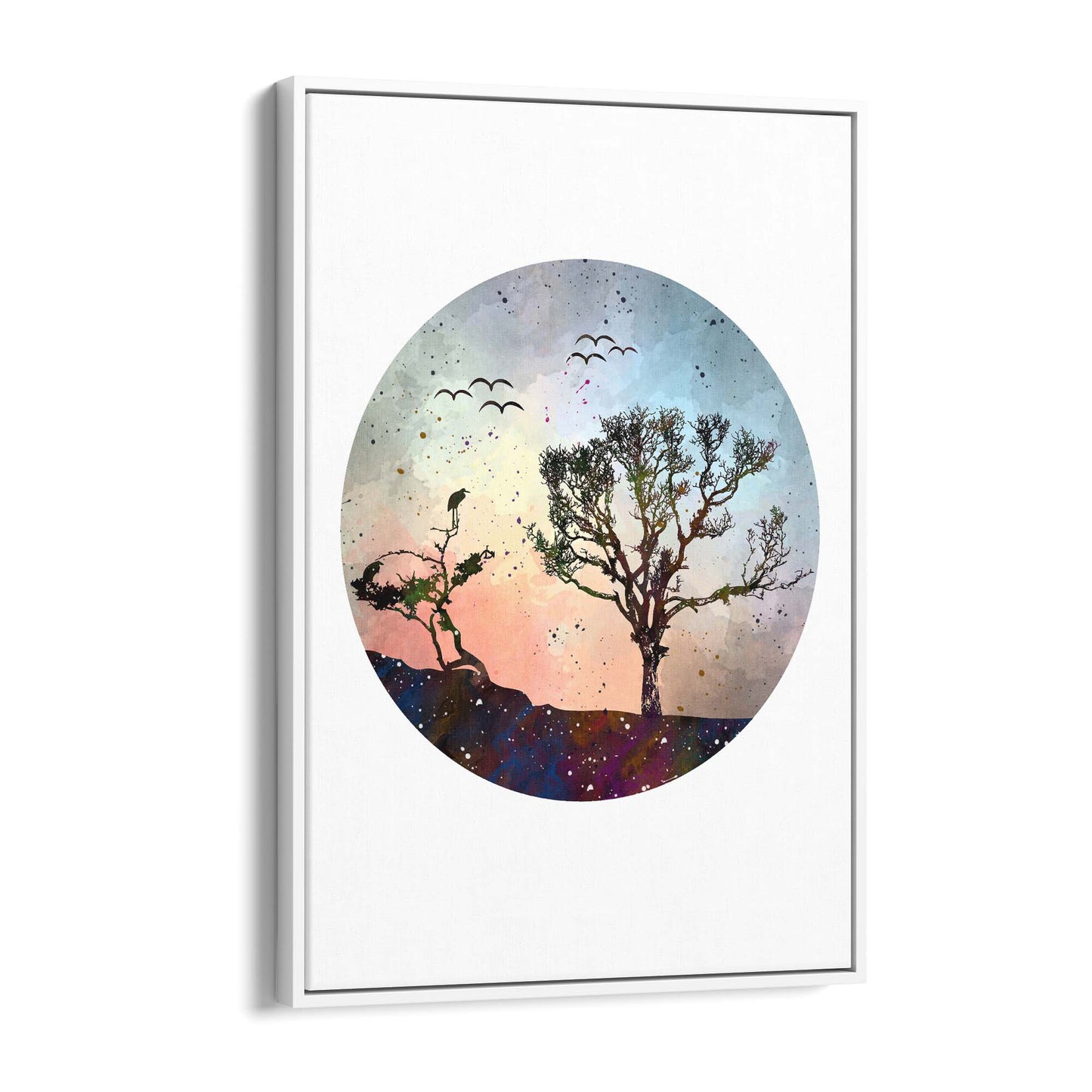 Scandi Circle Landscape Kitchen Minimal Wall Art #3 - The Affordable Art Company