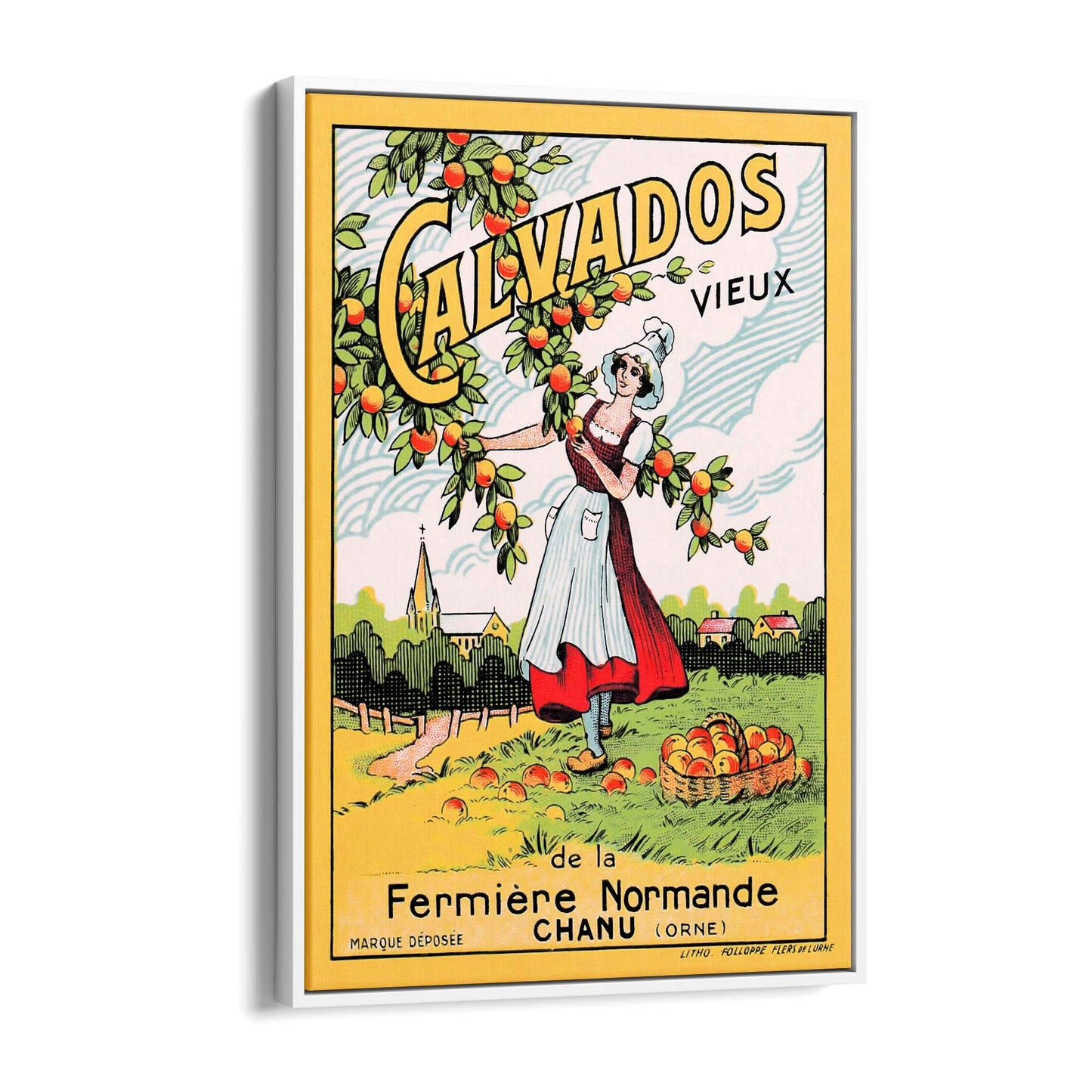 Old Calvados (Brandy) Vintage Drinks Advert Wall Art - The Affordable Art Company