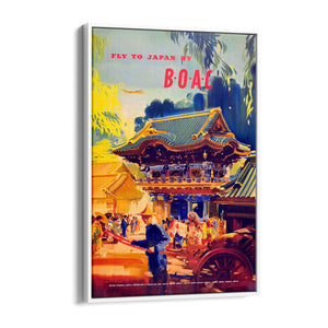 Fly to Japan Vintage Travel Japanese Wall Art - The Affordable Art Company
