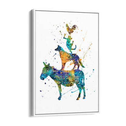 Musicians of Bremen Nursery Story Wall Art - The Affordable Art Company