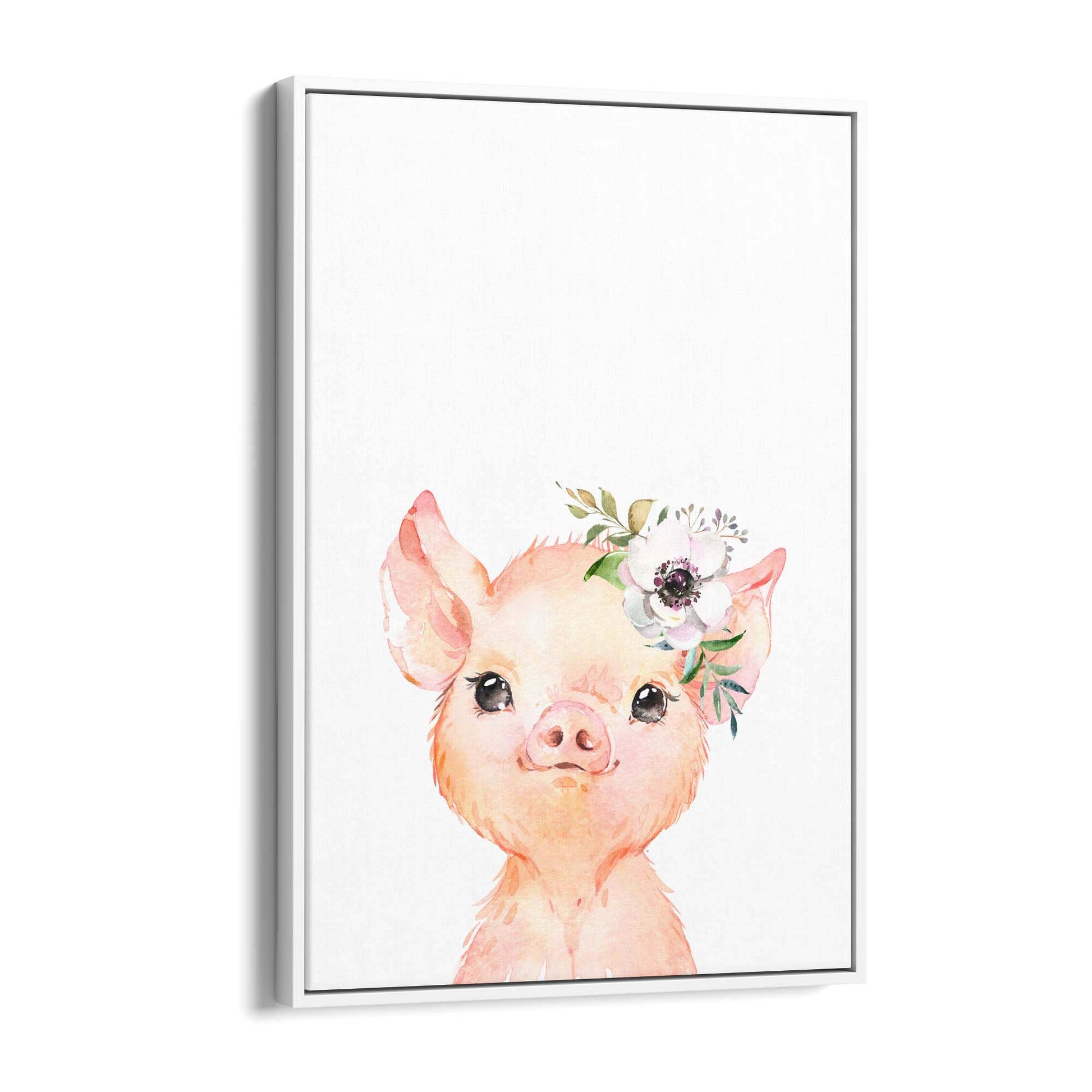 Cute Baby Pig Piglet Nursery Animal Gift Wall Art #1 - The Affordable Art Company