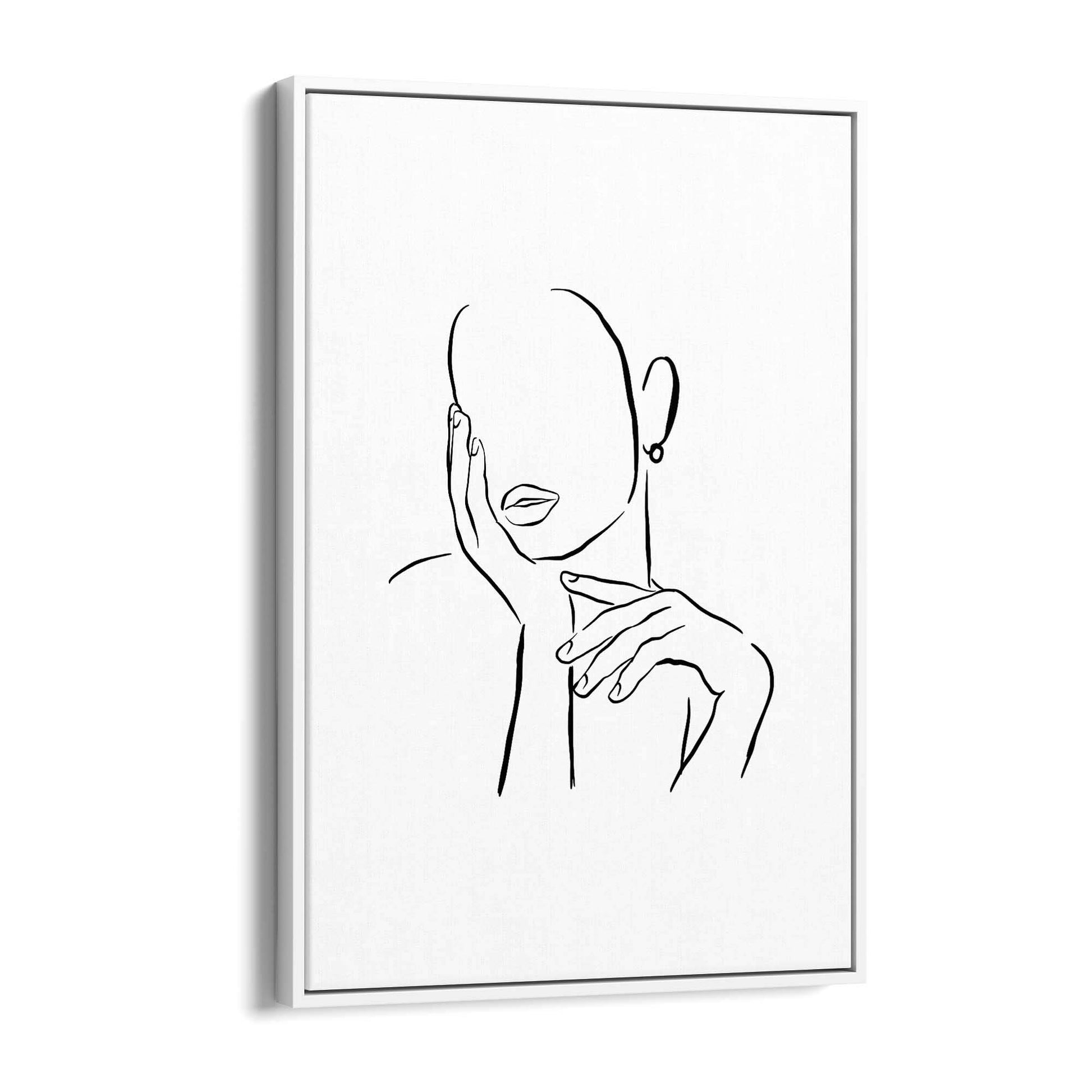 Seductive Female Face Minimal Fashion Wall Art - The Affordable Art Company