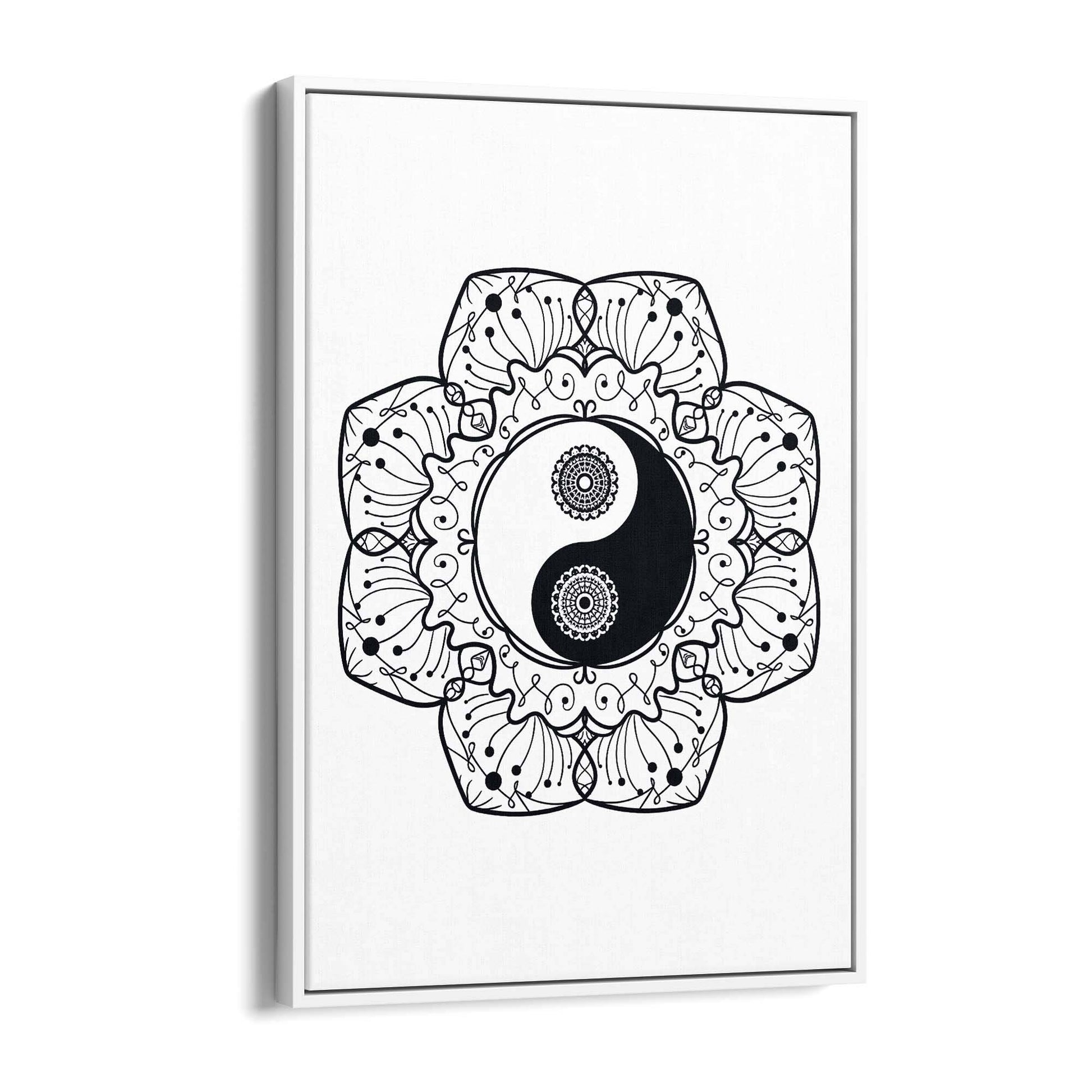 Yin Yang Mandala Calming Yoga Buddist Wall Art #3 - The Affordable Art Company