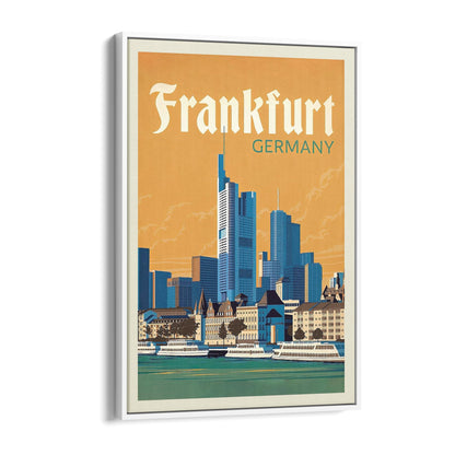 Retro Frankfurt, Germany Travel Advert Wall Art - Portsby