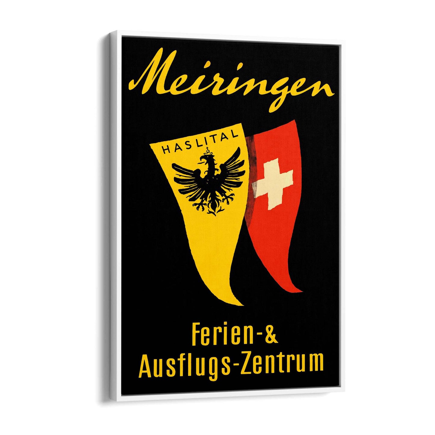 Meiringen Switzerland Vintage Travel Advert Wall Art - The Affordable Art Company