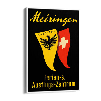 Meiringen Switzerland Vintage Travel Advert Wall Art - The Affordable Art Company