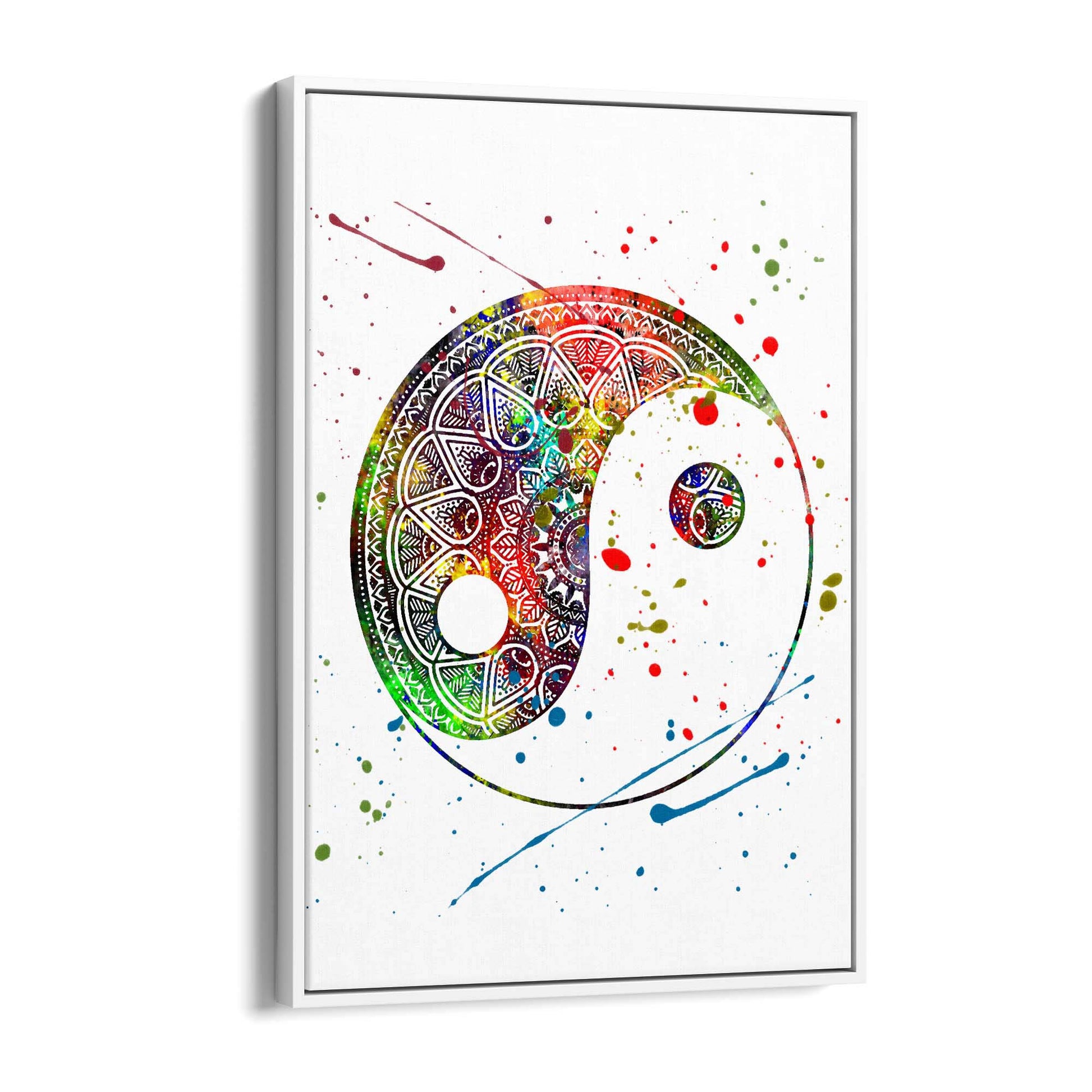 Yin Yang Mandala Calming Yoga Buddist Wall Art #1 - The Affordable Art Company