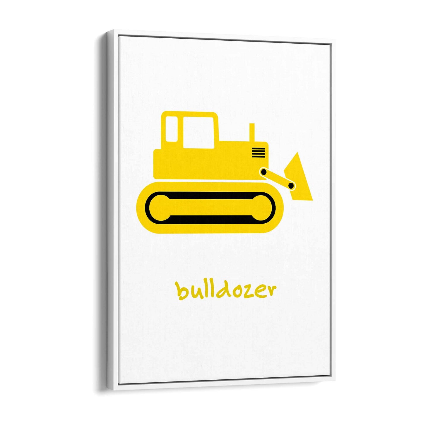 Yellow Digger Boys Bedroom Nursery Wall Art - The Affordable Art Company