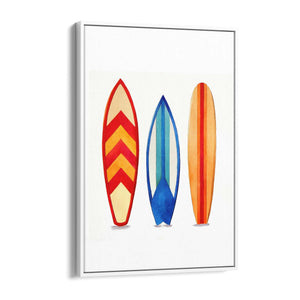 Surfboard Watercolour Australian Surf Wall Art - The Affordable Art Company