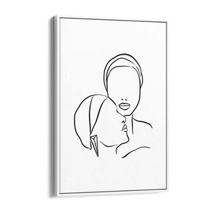 Comfort Female Line Bedroom Minimal Wall Art - The Affordable Art Company
