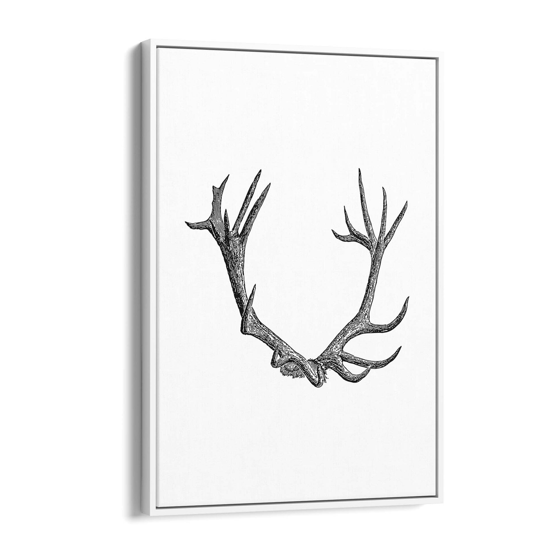 Antlers Hunting Drawing Man Cave Wall Art #1 - The Affordable Art Company