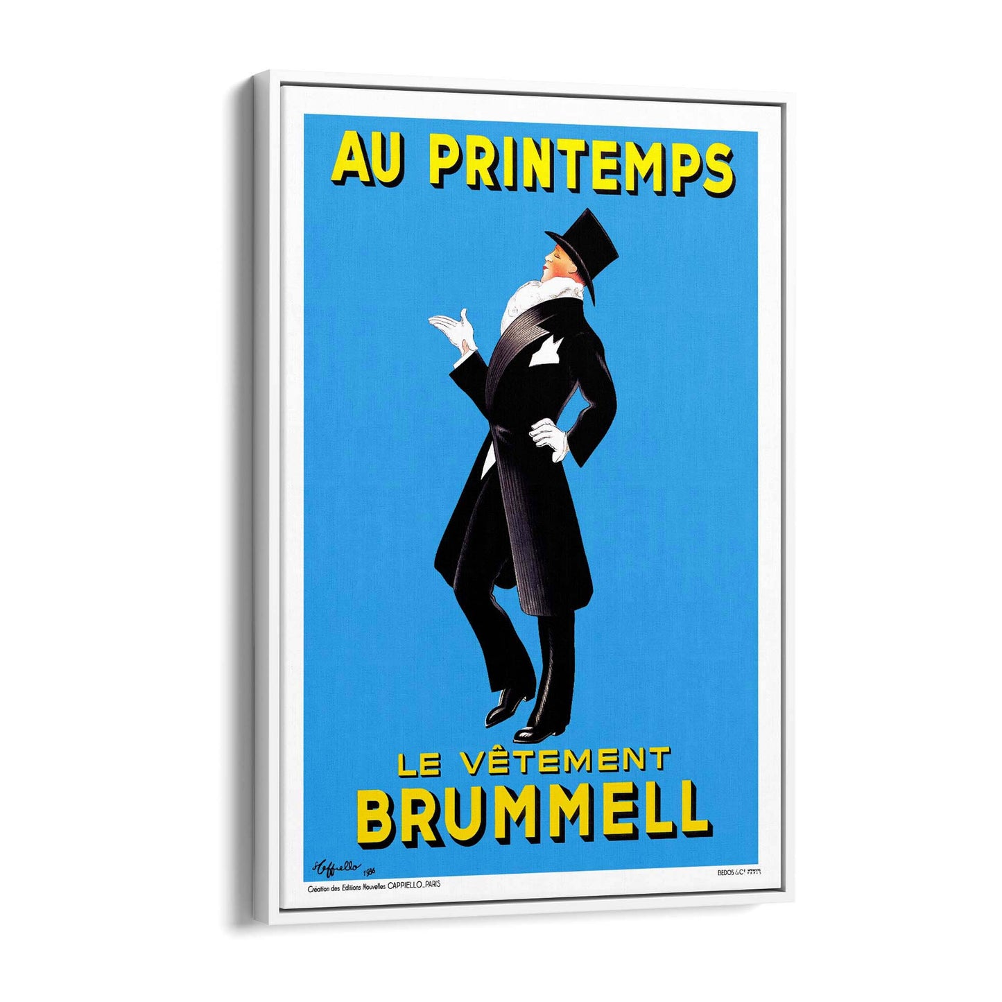 French Brummell Fashion Vintage Advert Wall Art - The Affordable Art Company