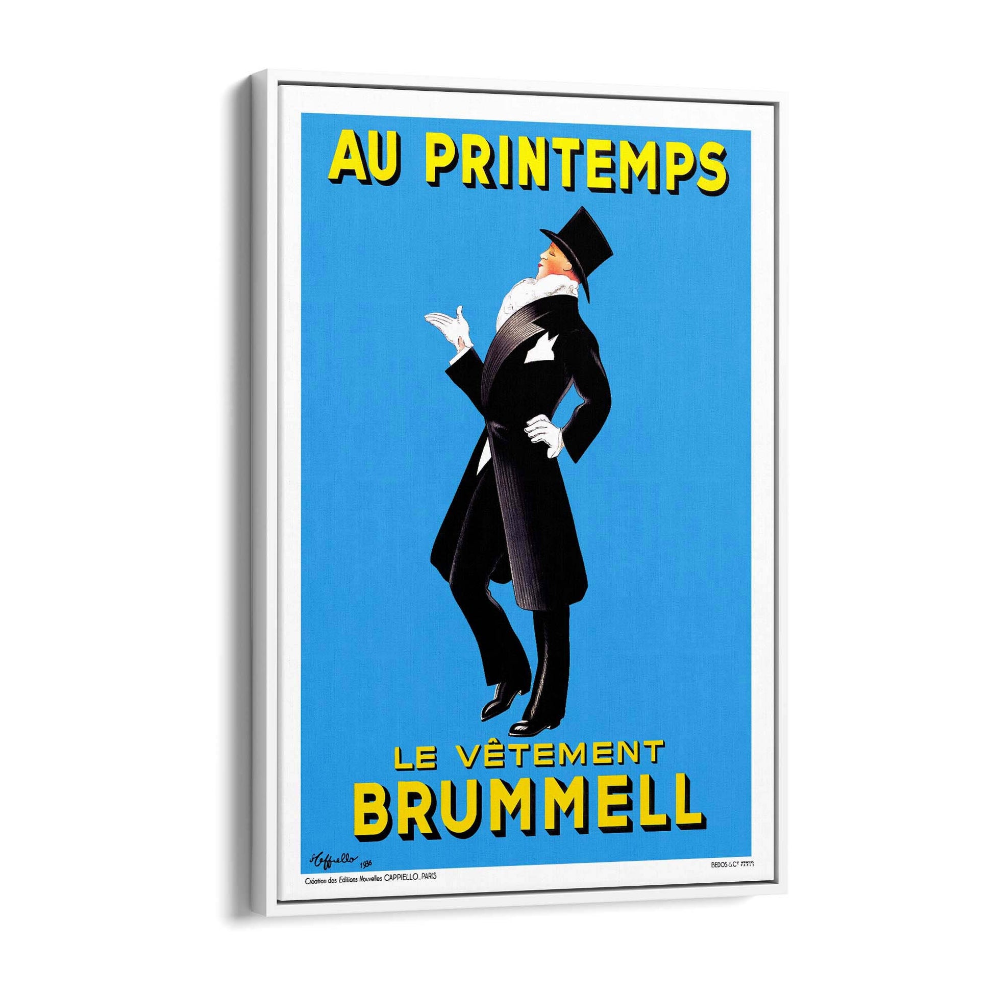 French Brummell Fashion Vintage Advert Wall Art - The Affordable Art Company