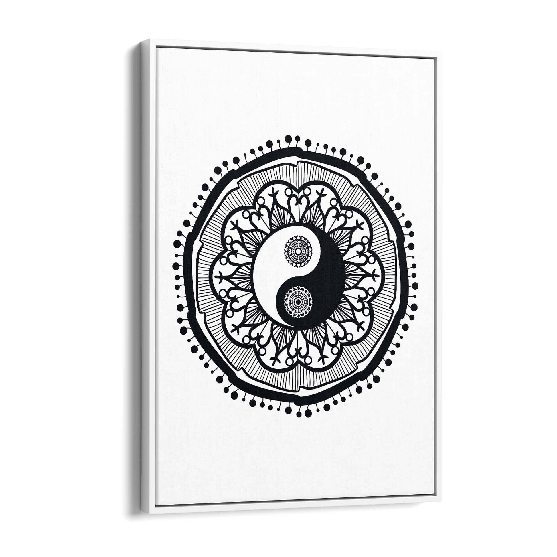 Yin Yang Mandala Calming Yoga Buddist Wall Art #11 - The Affordable Art Company