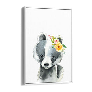Cute Baby Badger Nursery Animal Gift Wall Art - The Affordable Art Company