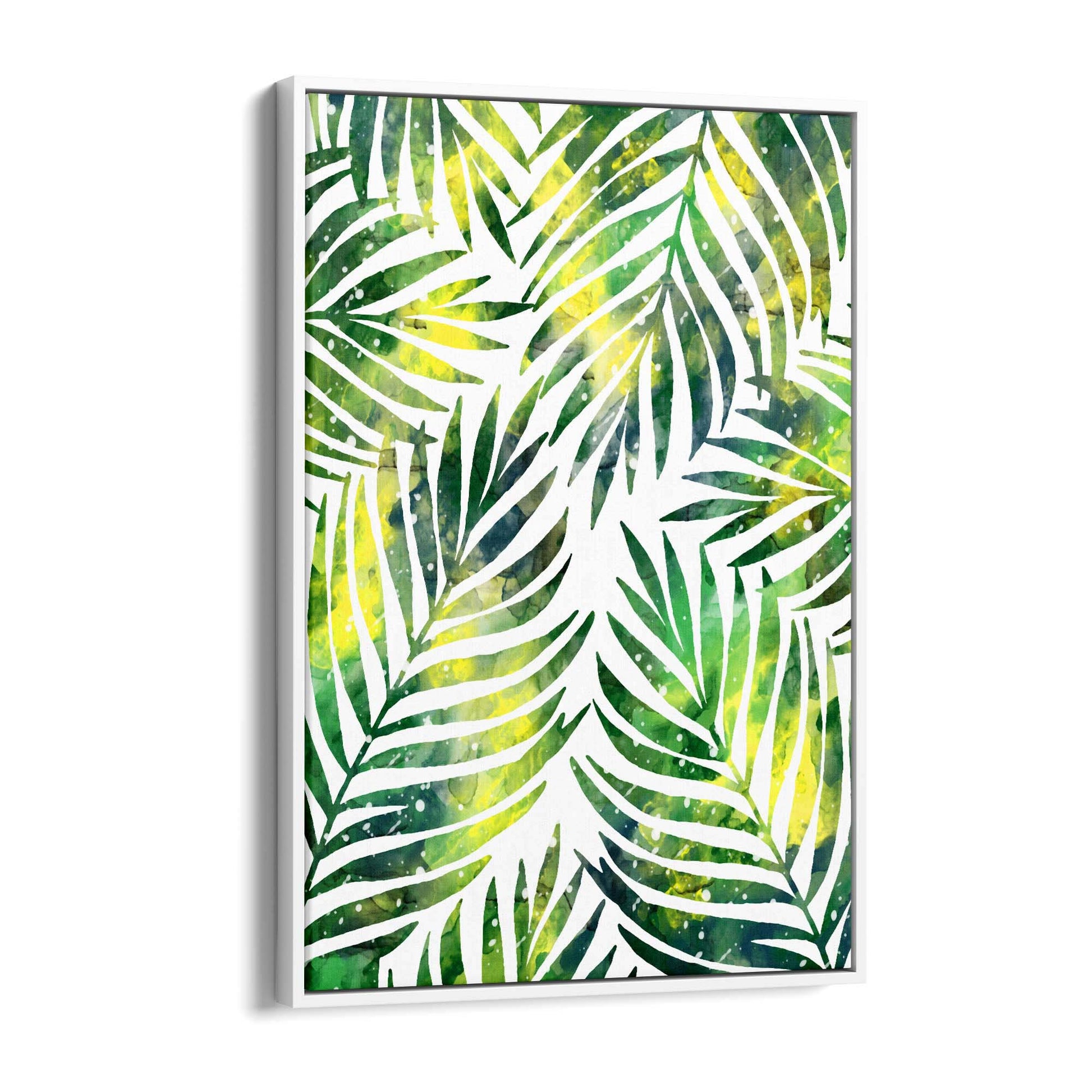 Palm Leaf Tropical Green Minimal Wall Art #7 - The Affordable Art Company