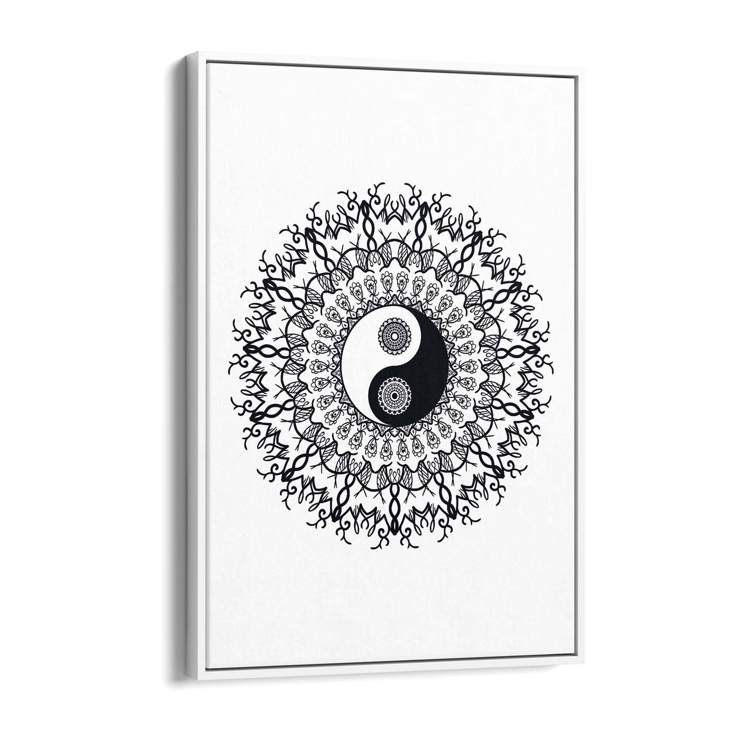 Yin Yang Mandala Calming Yoga Buddist Wall Art #4 - The Affordable Art Company