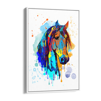 Horse Painting Girls Bedroom Colourful Wall Art #4 - The Affordable Art Company