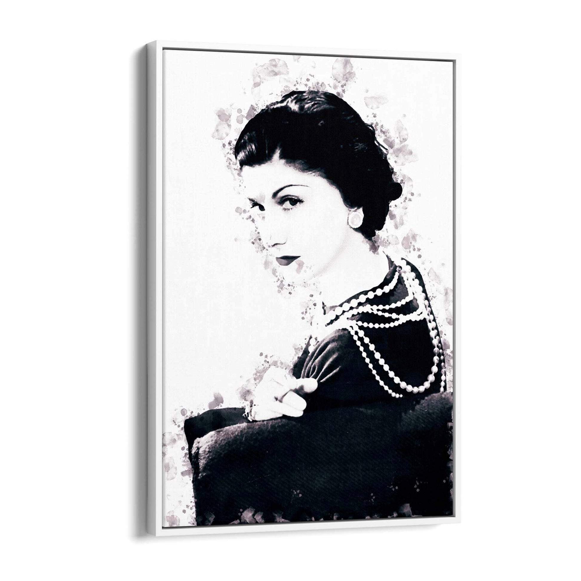 Coco Chanel Portrait Fashion Girls Bedroom Wall Art - The Affordable Art Company