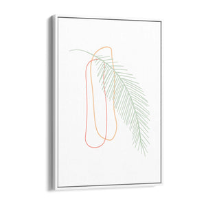 Minimal Feather Neon Abstract Design Wall Art #2 - The Affordable Art Company