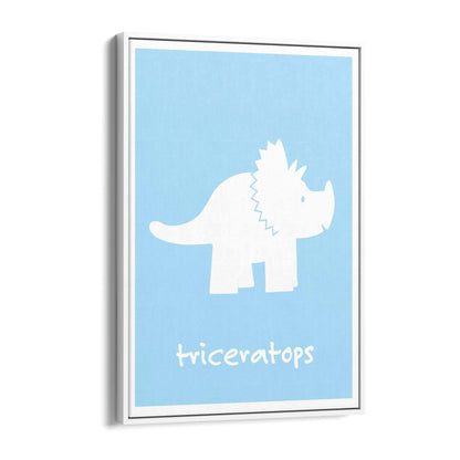 Tricerotops Dinosaur Boys Bedroom Nursery Wall Art - The Affordable Art Company