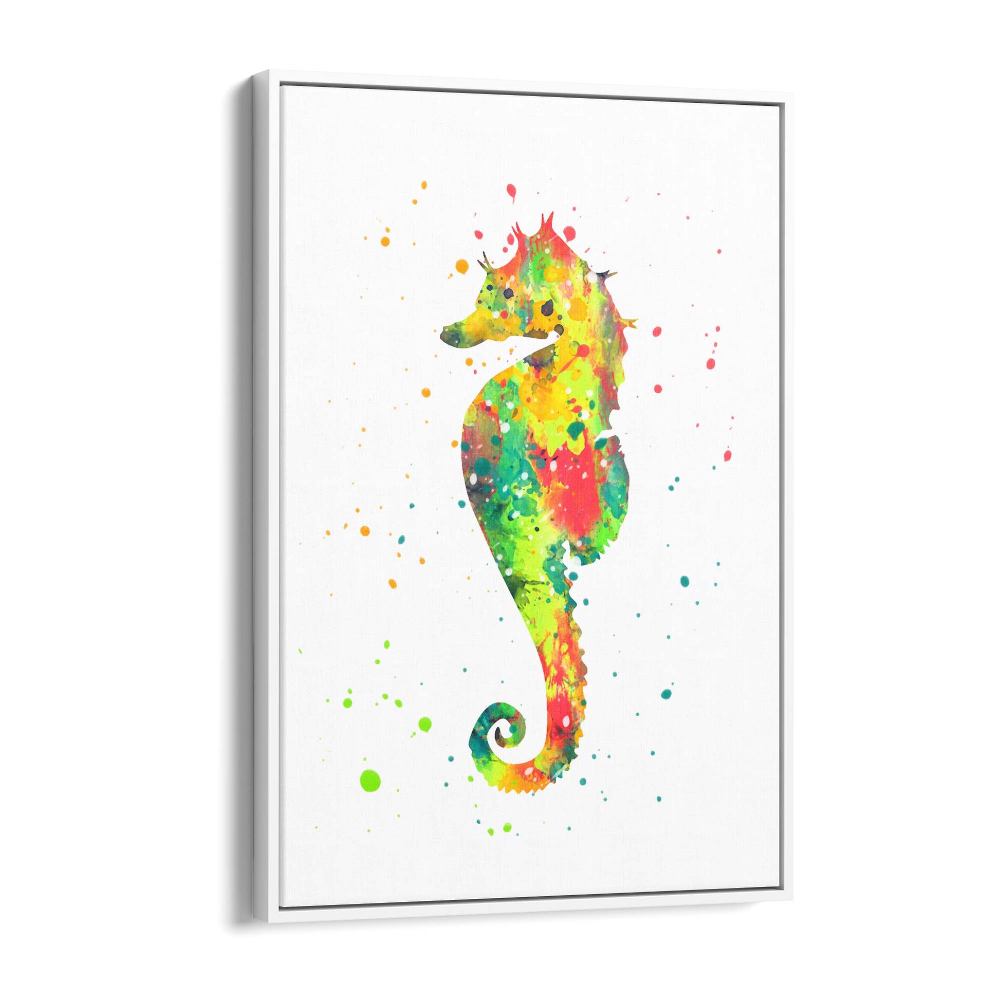 Seahorse Cartoon Sealife Nursery Baby Wall Art #1 - The Affordable Art Company