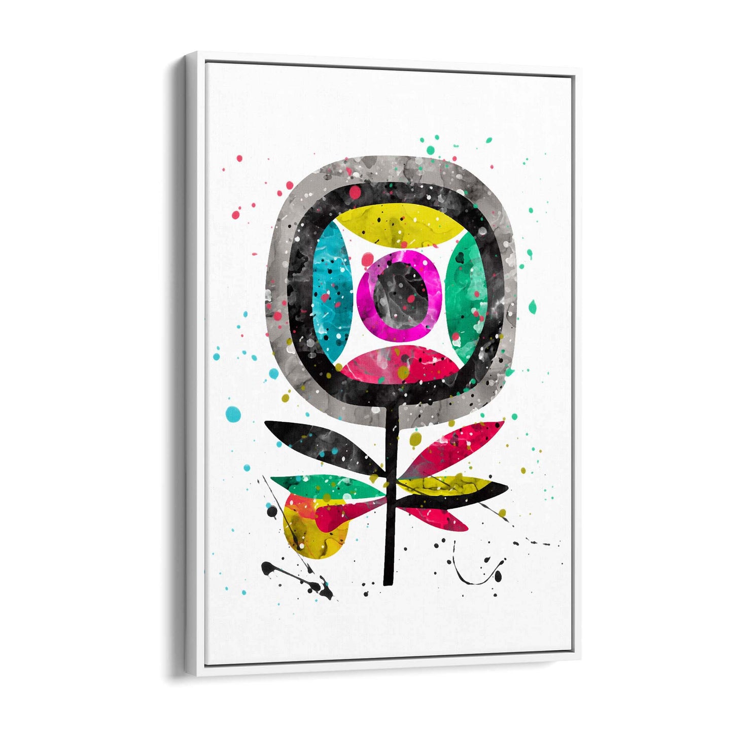 Scandi Flower Colourful Kitchen Cafe Wall Art #1 - The Affordable Art Company
