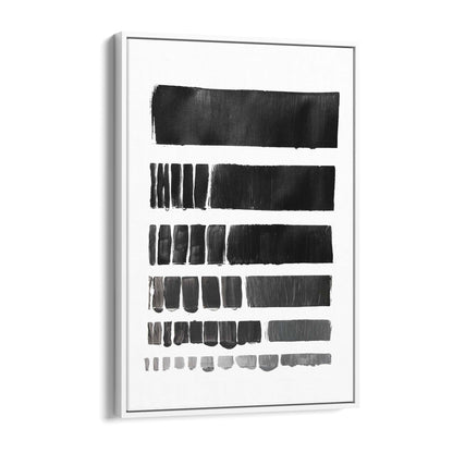 Black Brush Strokes Abstract Minimal Wall Art - The Affordable Art Company