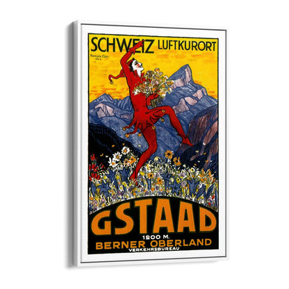 Gstaad, Switzerland Vintage Advert Wall Art - The Affordable Art Company