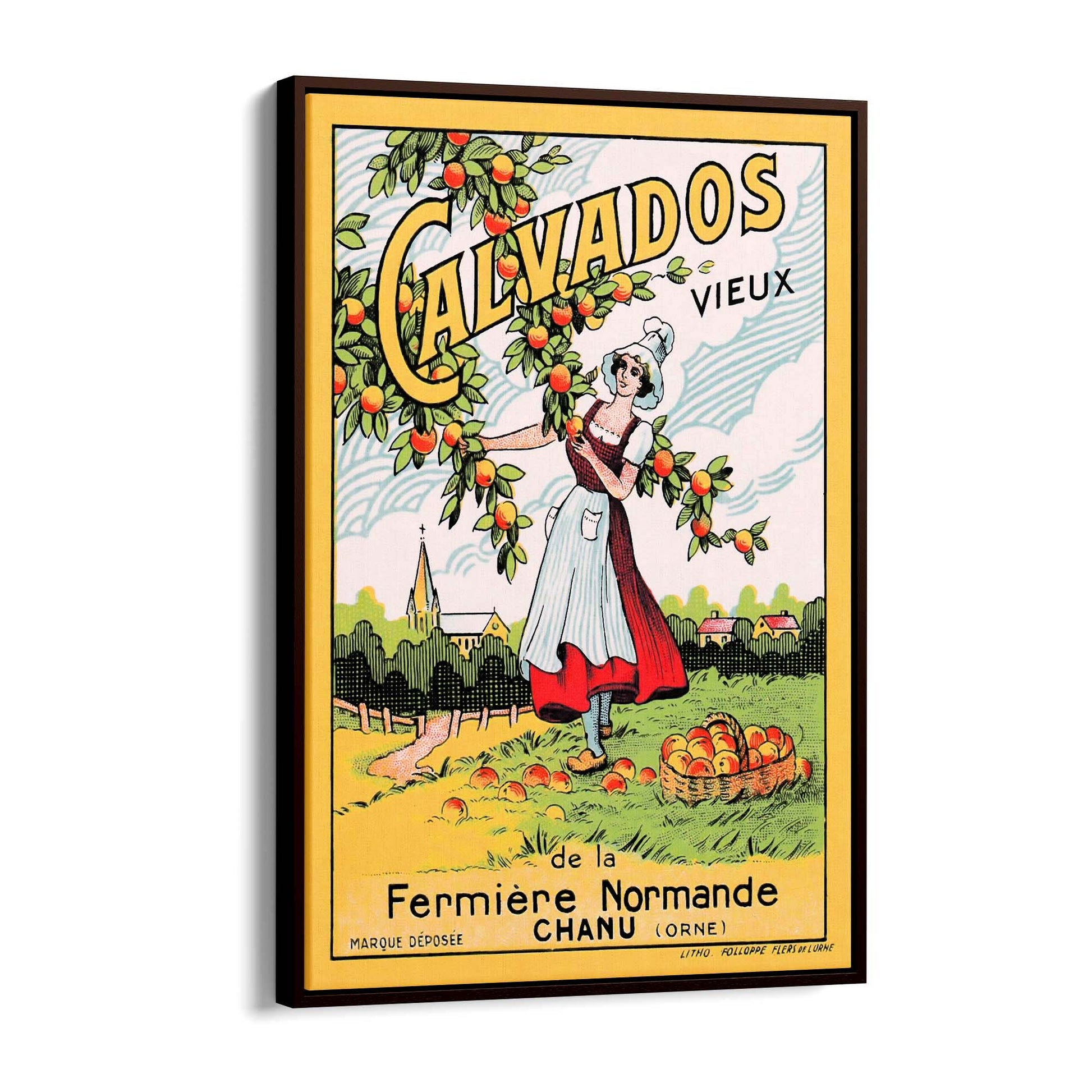 Old Calvados (Brandy) Vintage Drinks Advert Wall Art - The Affordable Art Company