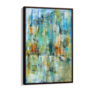 Blue Abstract Painting Minimal Modern Wall Art #2 - The Affordable Art Company