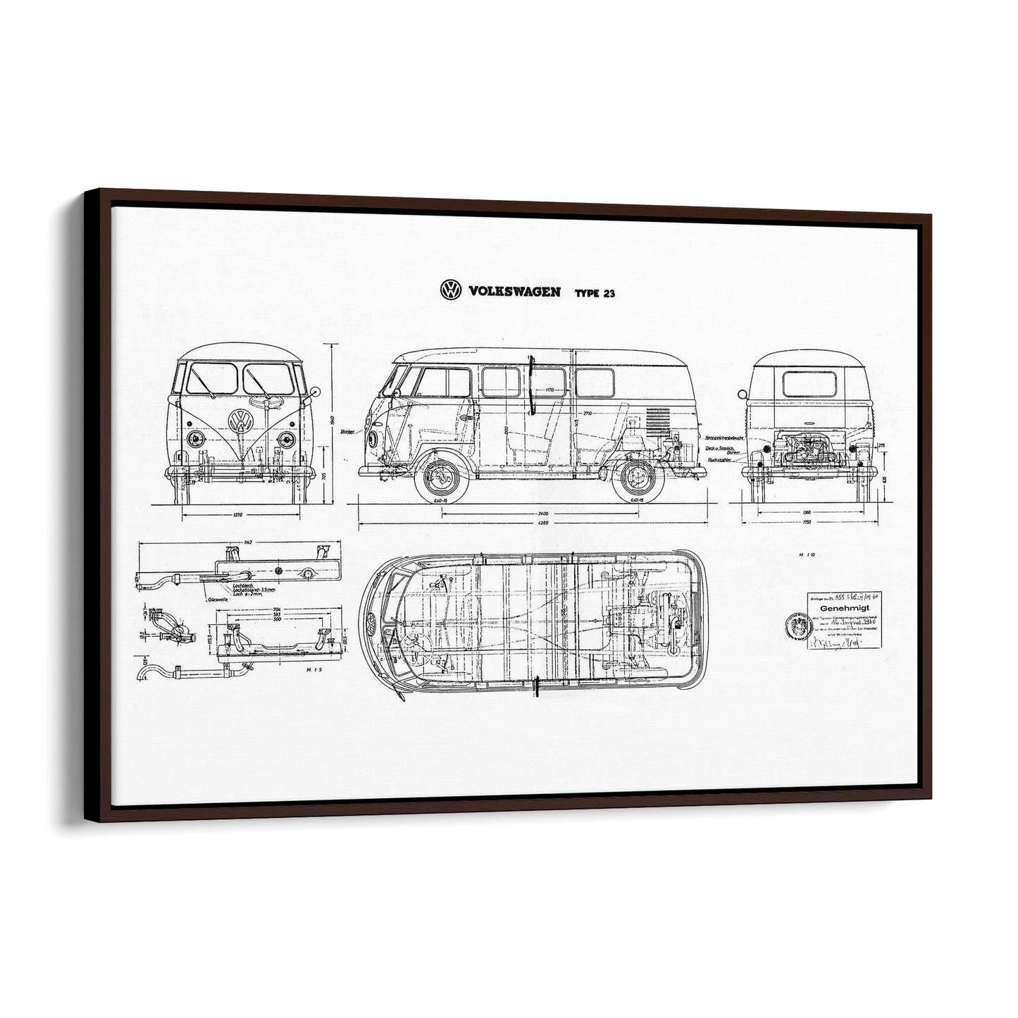 Vintage Volkswagen Camper Patent Wall Art #2 - The Affordable Art Company