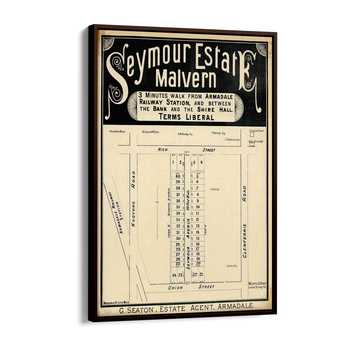 Malvern Melbourne Vintage Real Estate Advert Art #6 - The Affordable Art Company