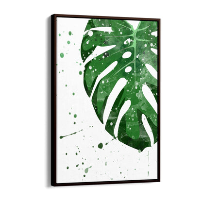 Palm Leaf Tropical Green Minimal Wall Art #5 - The Affordable Art Company