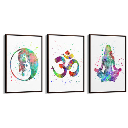 Set of Yoga Studio Watercolour Calming Wall Art - The Affordable Art Company