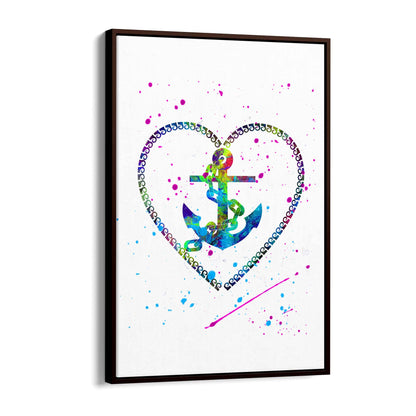 Anchor Painting Nautical Coastal Bathroom Wall Art #5 - The Affordable Art Company