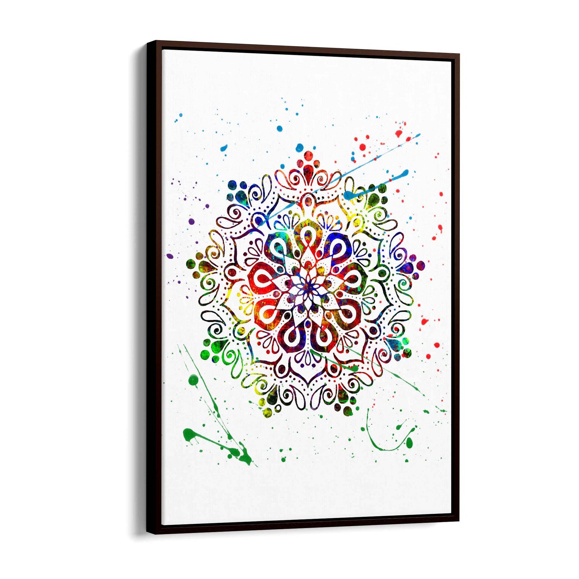 Calming Mandala Yoga Buddhist Wall Art - The Affordable Art Company