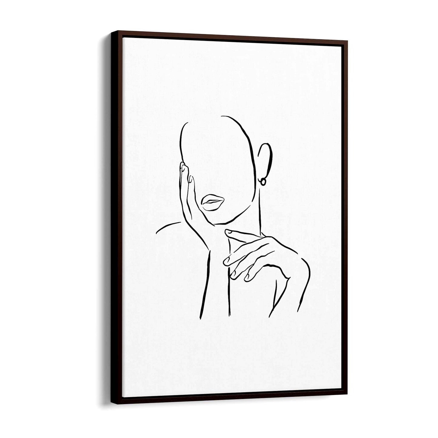 Seductive Female Face Minimal Fashion Wall Art - The Affordable Art Company