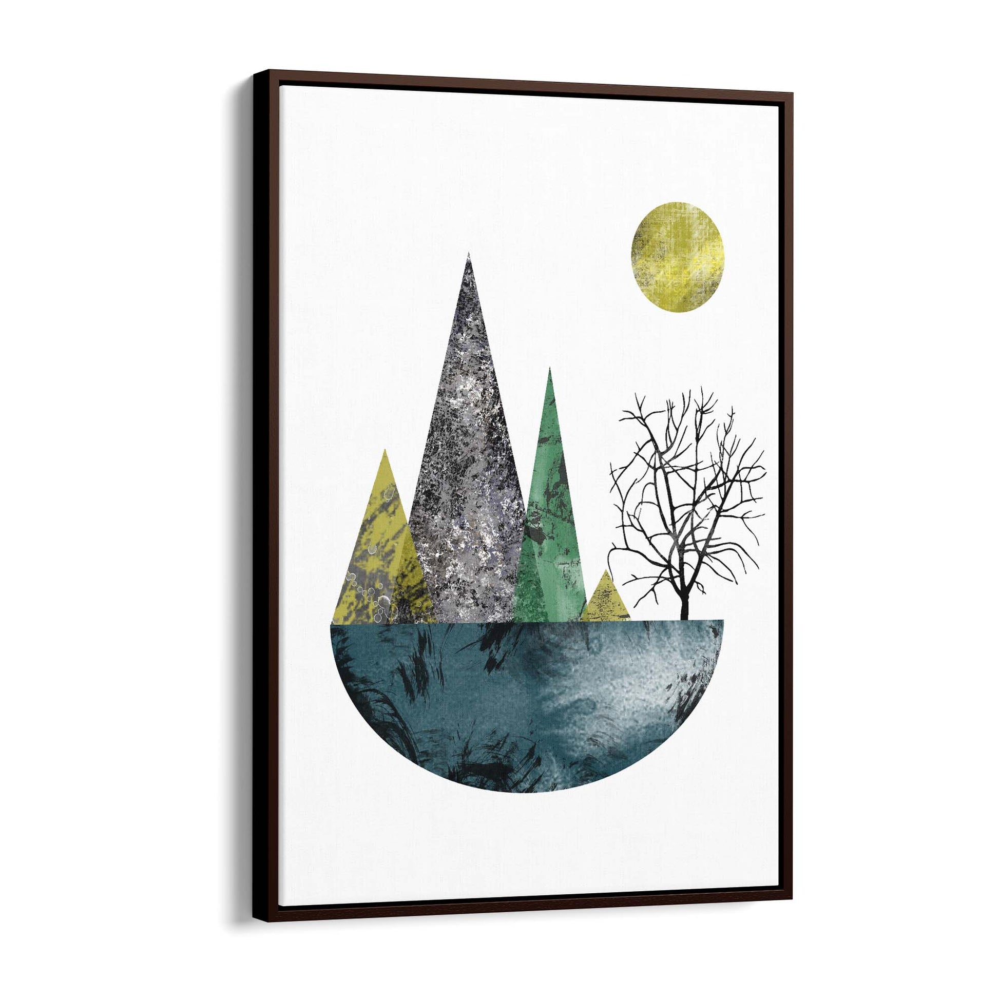 Scandi Circle Landscape Kitchen Minimal Wall Art #1 - The Affordable Art Company