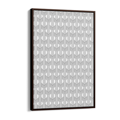 Geometric Pattern Abstract Black & White Wall Art #2 - The Affordable Art Company