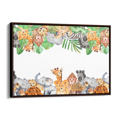 Safari Animal Group Painting Nursery Wall Art #1 - The Affordable Art Company