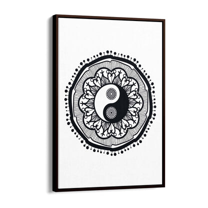 Yin Yang Mandala Calming Yoga Buddist Wall Art #11 - The Affordable Art Company