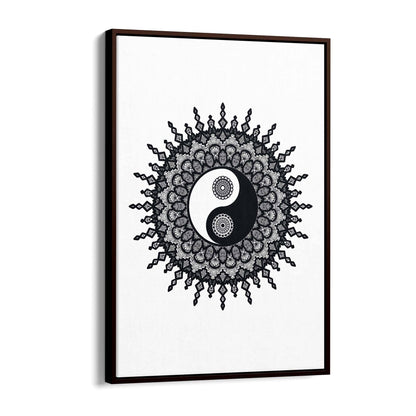 Yin Yang Mandala Calming Yoga Buddist Wall Art #10 - The Affordable Art Company
