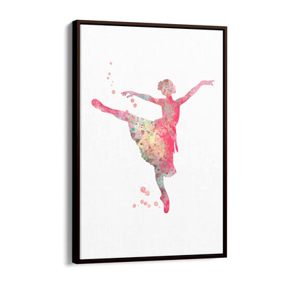 Pink Ballerina Girls Bedroom Ballet Dance Wall Art - The Affordable Art Company