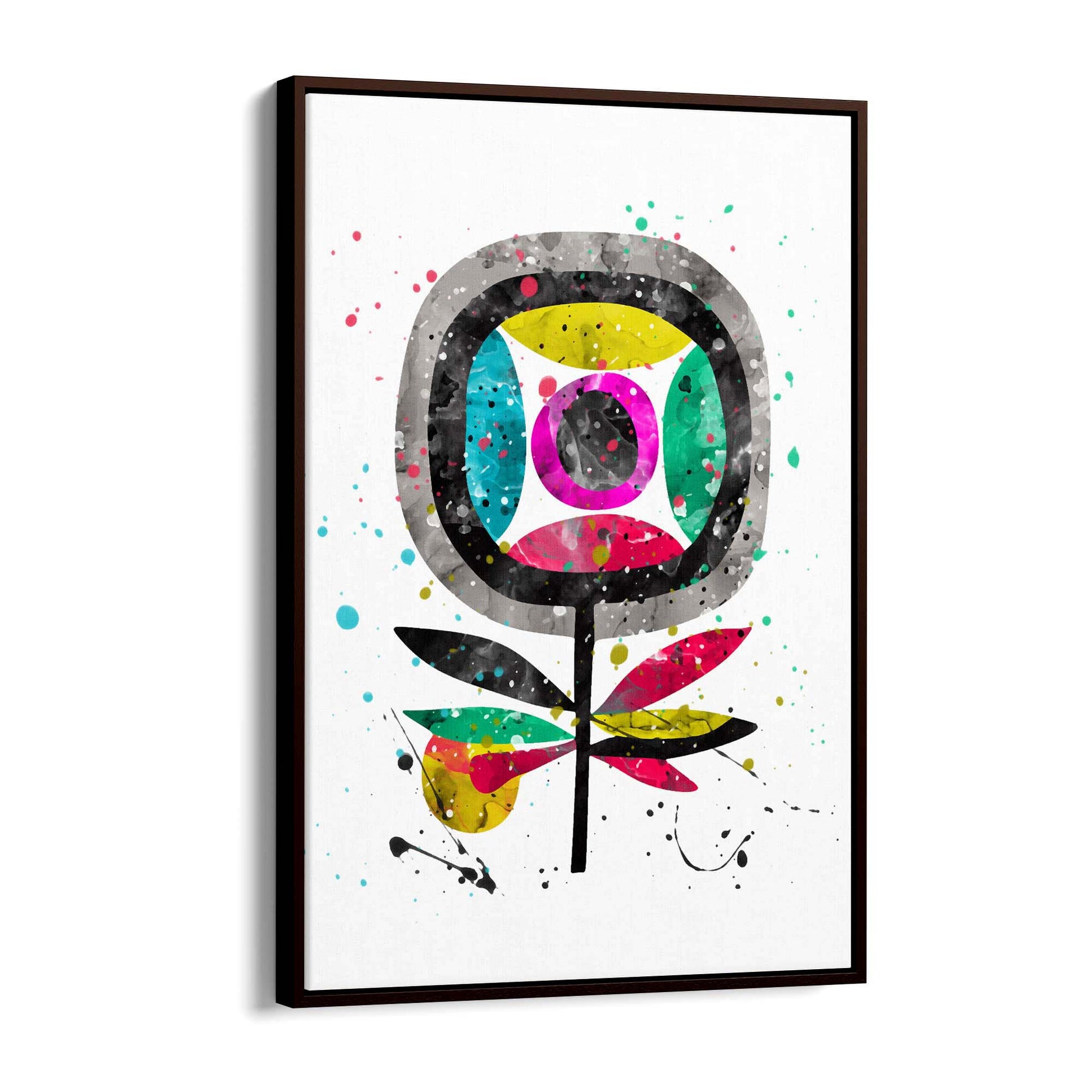 Scandi Flower Colourful Kitchen Cafe Wall Art #1 - The Affordable Art Company