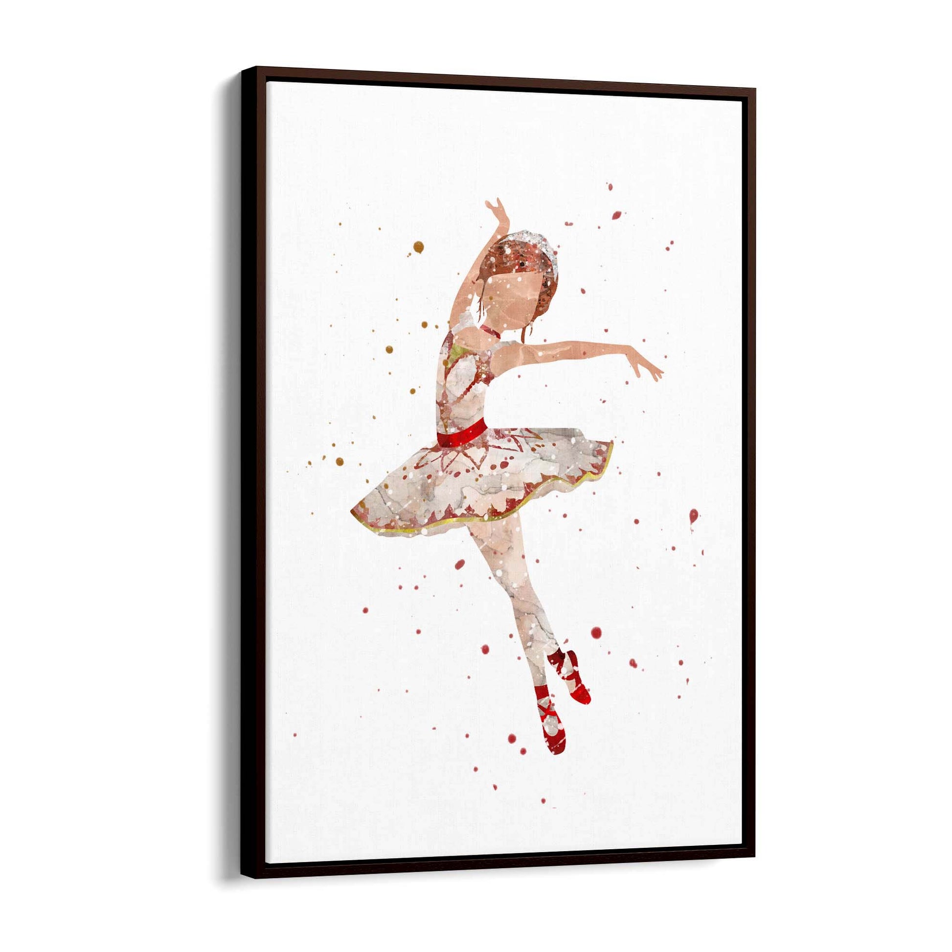 White Ballerina Girls Bedroom Ballet Wall Art #1 - The Affordable Art Company