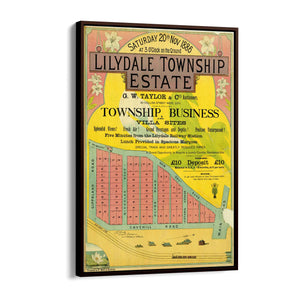 Lilydale Victoria Vintage Real Estate Advert Wall Art #3 - The Affordable Art Company