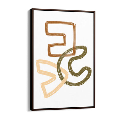 Modern Minimal Abstract Line Shapes Wall Art - The Affordable Art Company