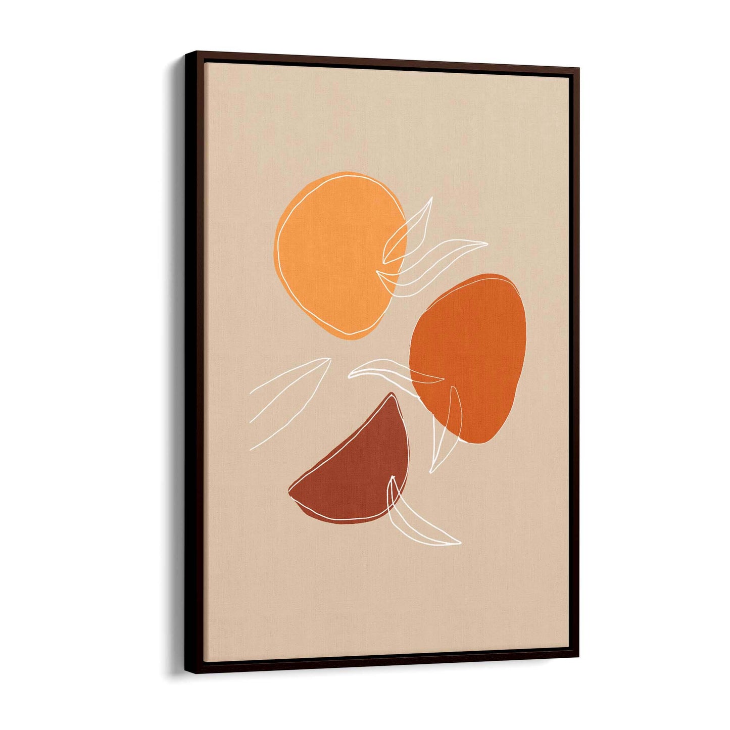 Retro Peach Fruit Kitchen Cafe Style Pastel Wall Art #1 - The Affordable Art Company